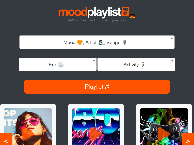 Moodplaylist   AI Powered Playlists