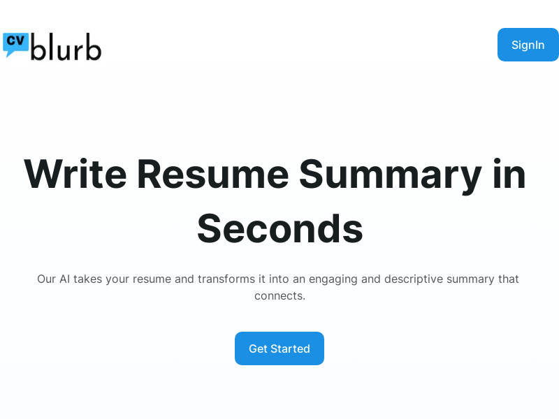 CV Blurb