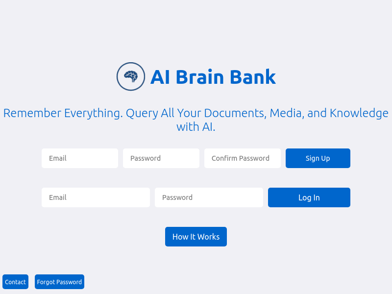 AI Brain Bank   Chat With ALL Your Data