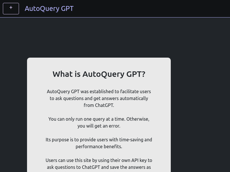 Autoquery GPT