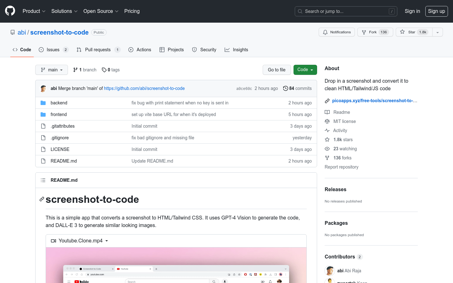 Screenshot To Code
