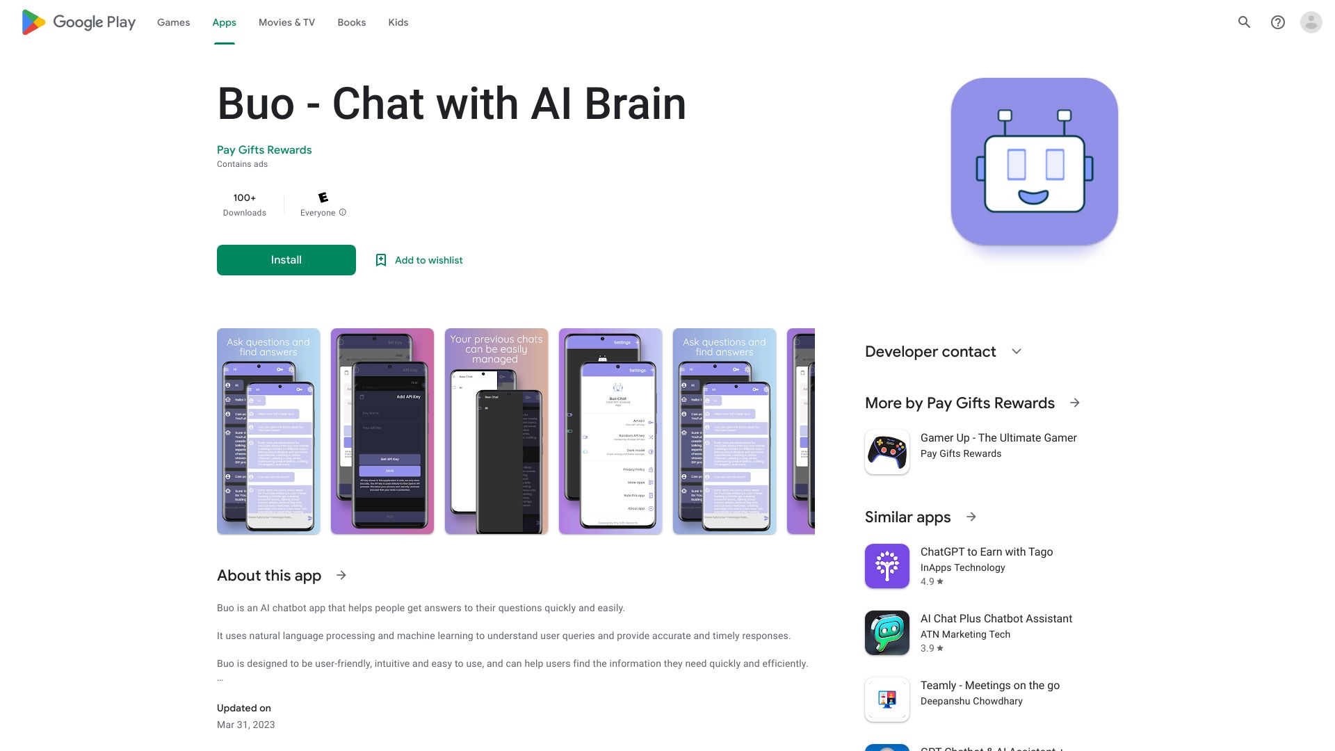 Buo   Chat With AI Brain