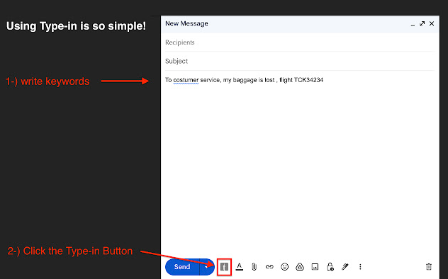 Type In | ChatGPT Email Assistant | GPT 3