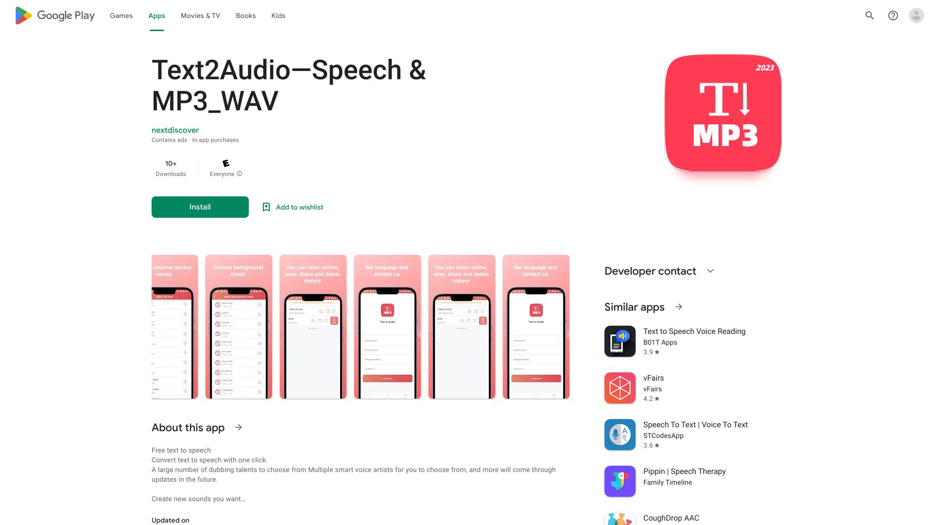 Text To Audio—TTS & MP3 WAV