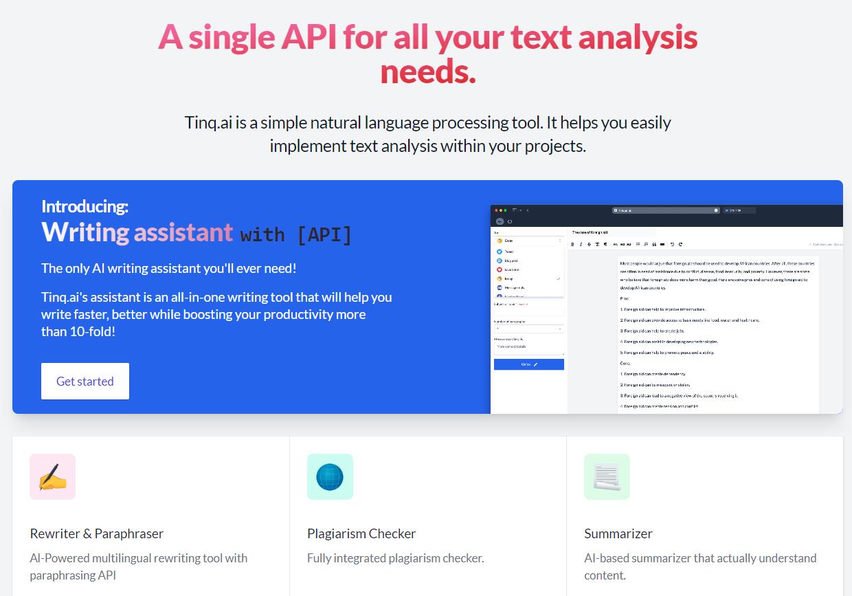 Tinq.ai   NLP API