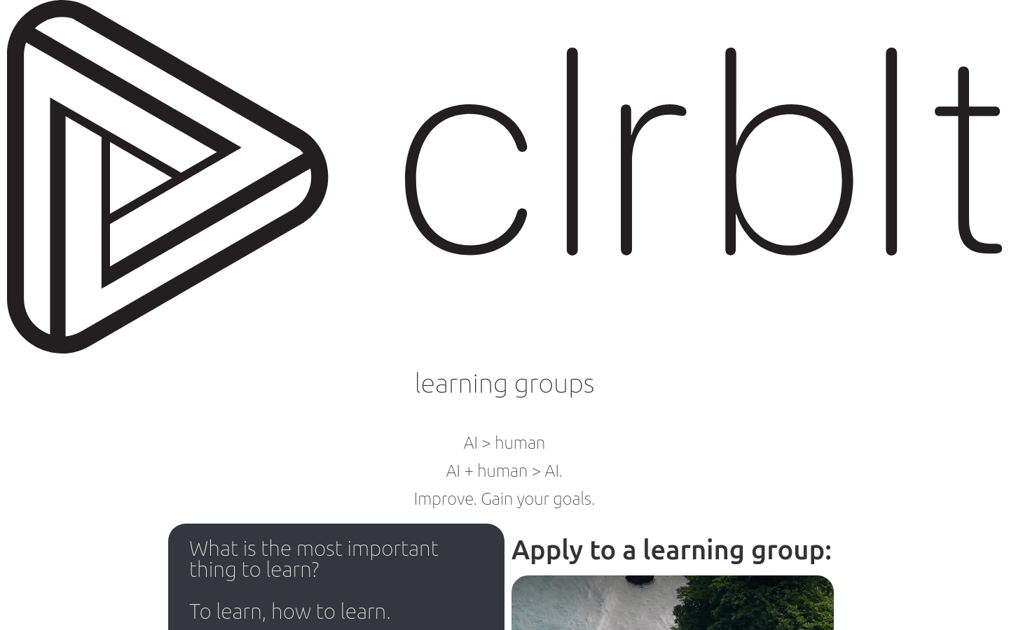Clrblt Learning Groups