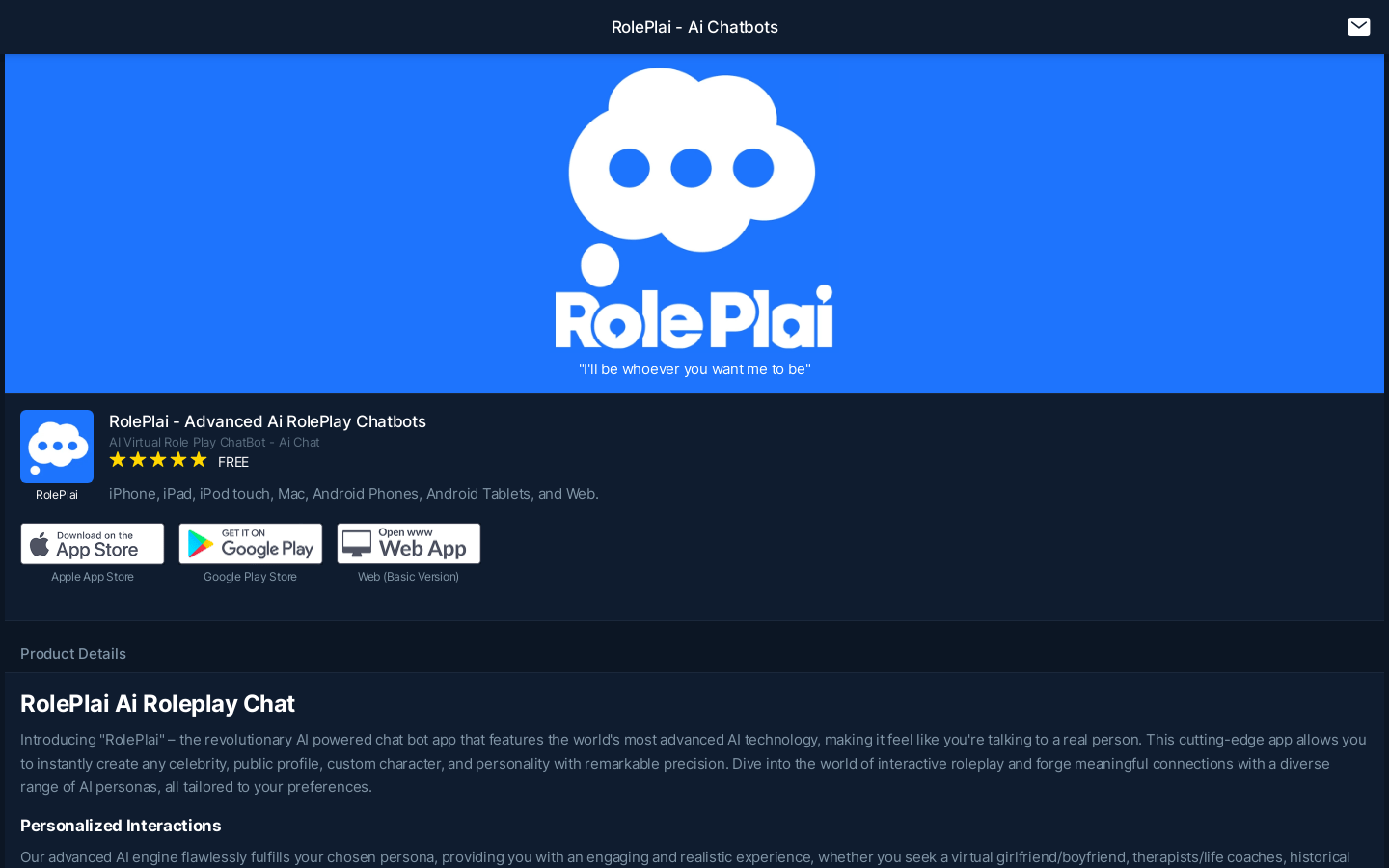 Roleplai   Ai Chatbots