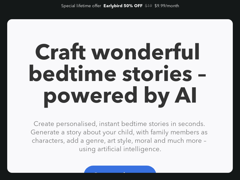 Bedtimestory AI