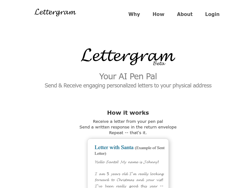 Lettergram   Your AI PenPal