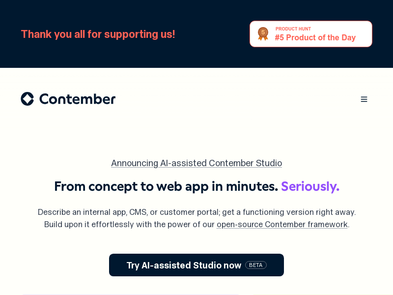 AI Assisted Contember Studio