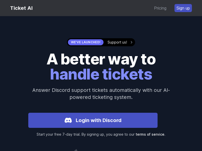 Ticket AI For Discord