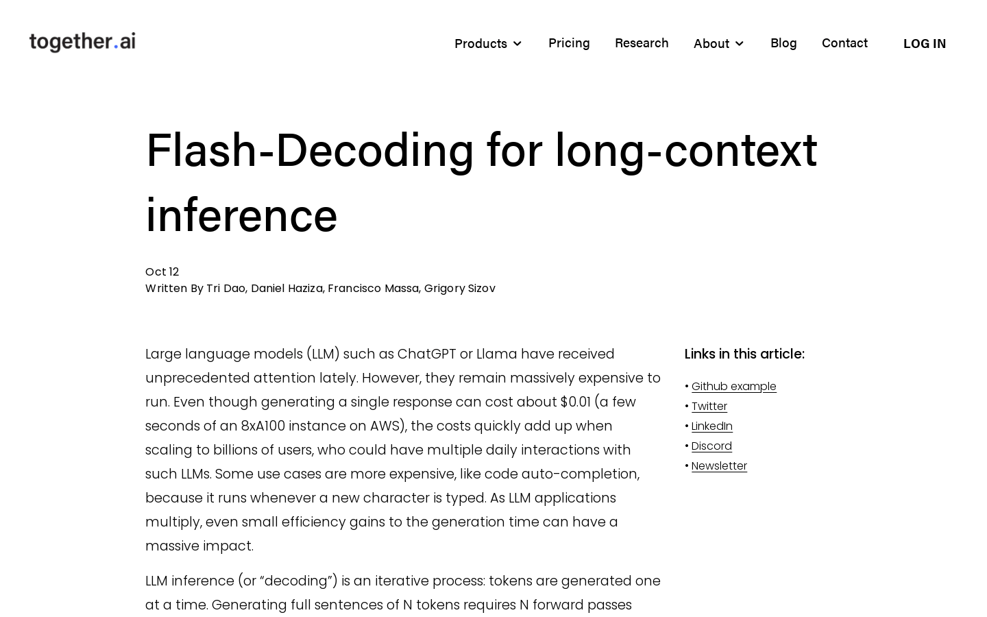 Flash Decoding