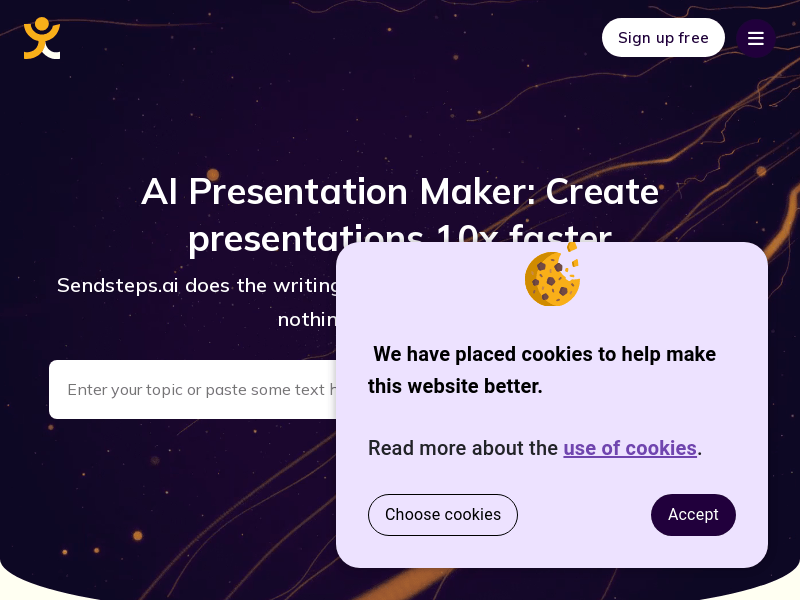 Sendsteps.ai: First AI Presentation Tool