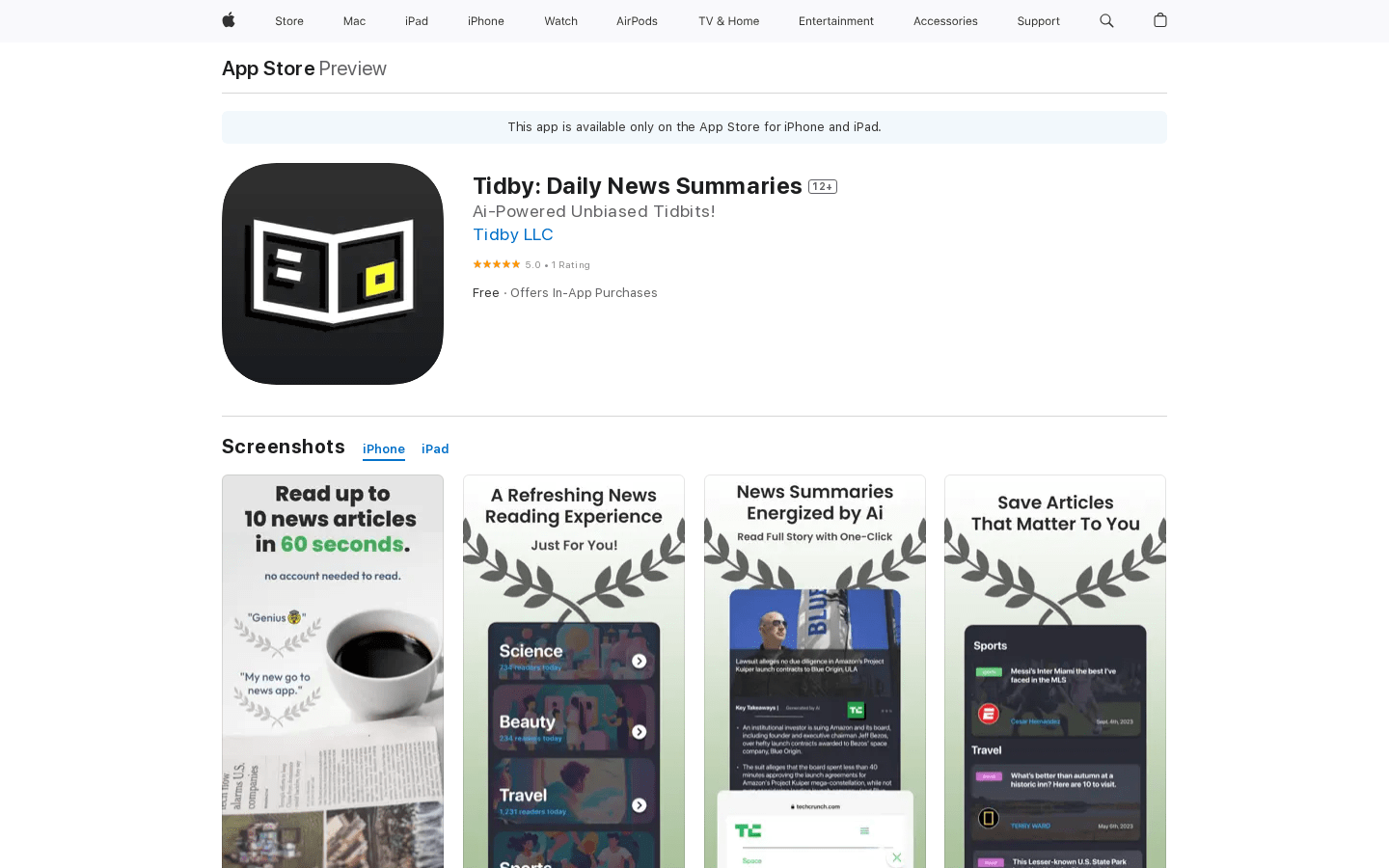 Tidby: Daily News Summaries