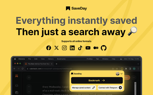 Saveday   AI Bookmark Manager & Web Highlight