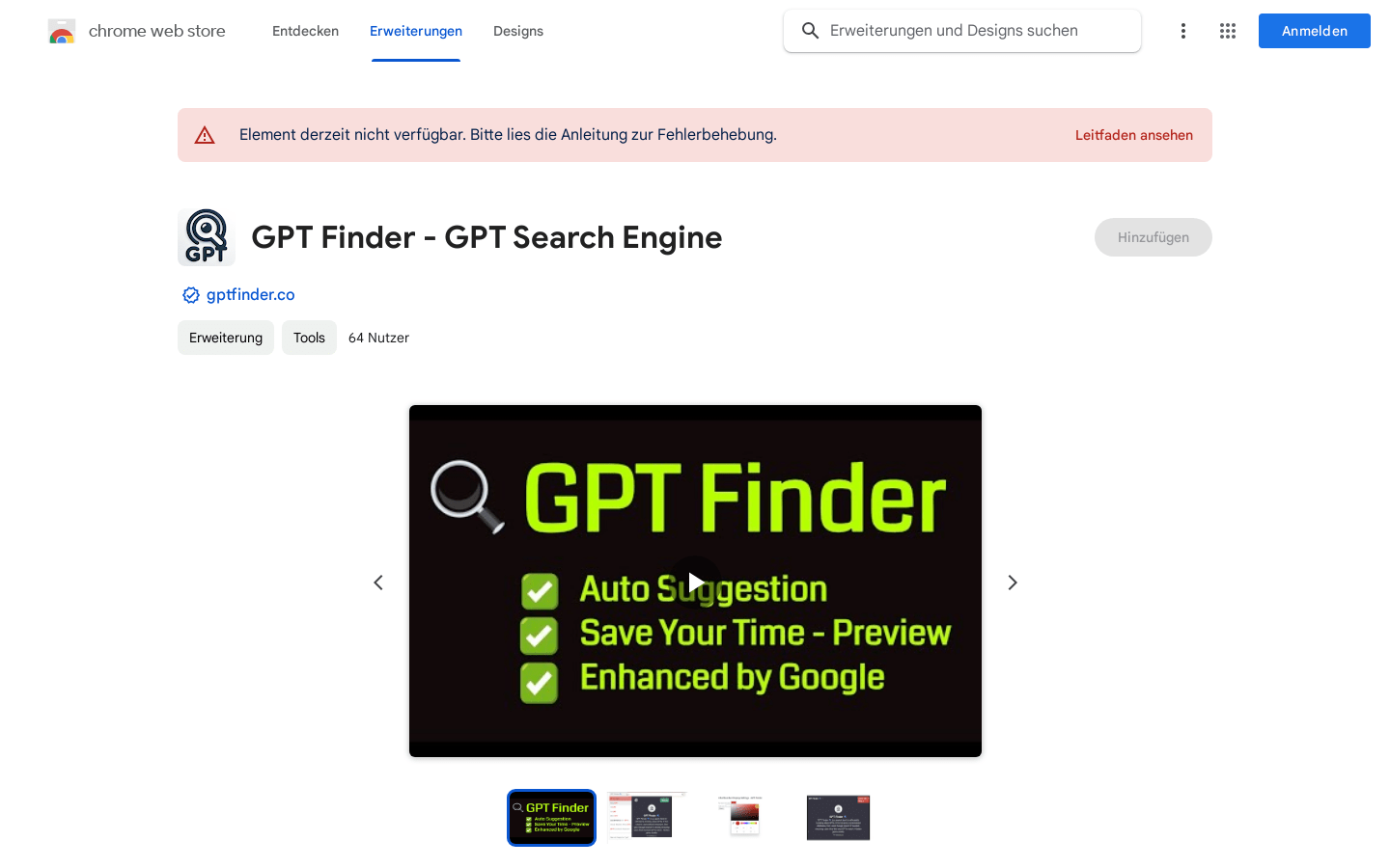 GPT Finder Chrome Extension