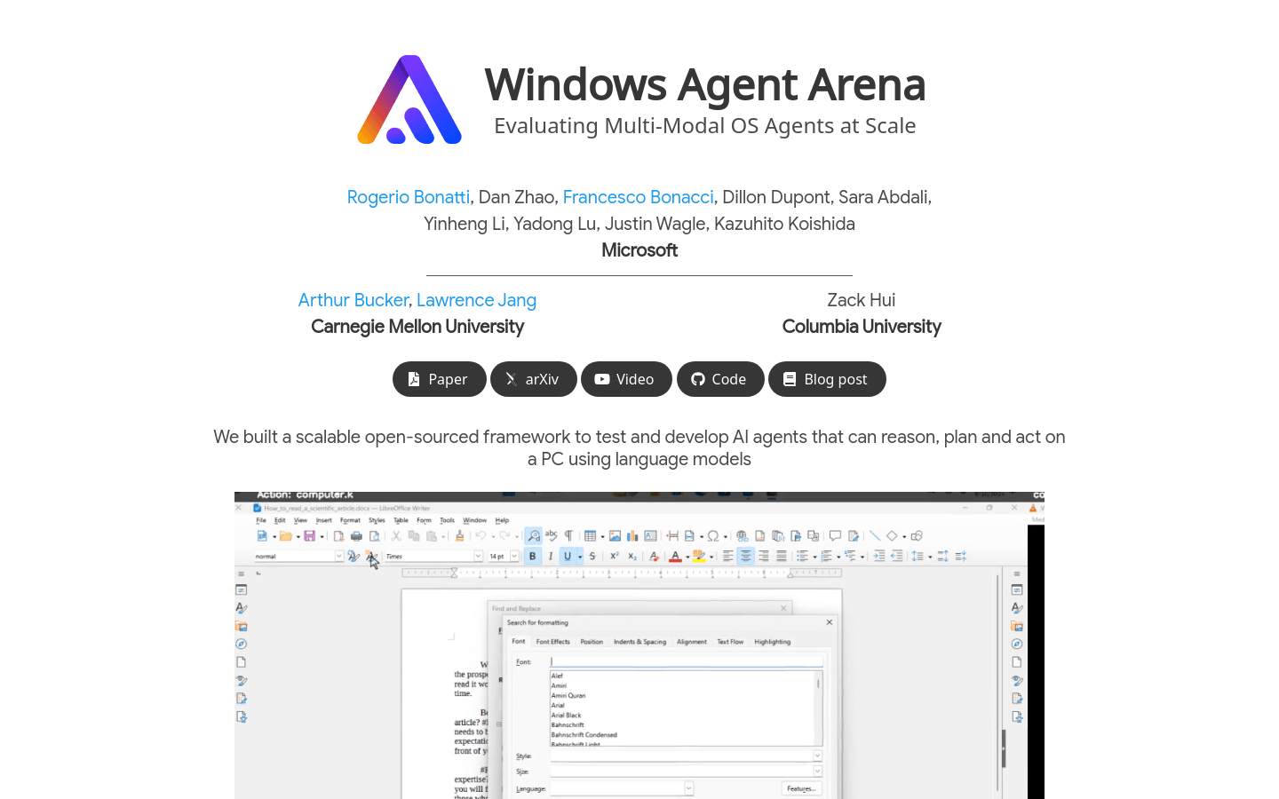 Windows Agent Arena