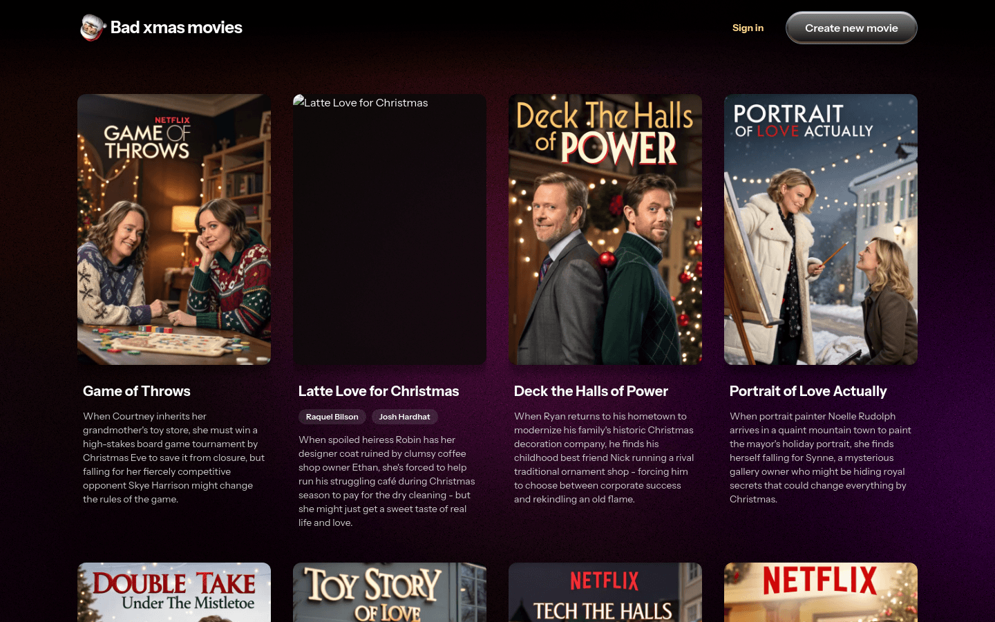 AI Xmas Movie Generator