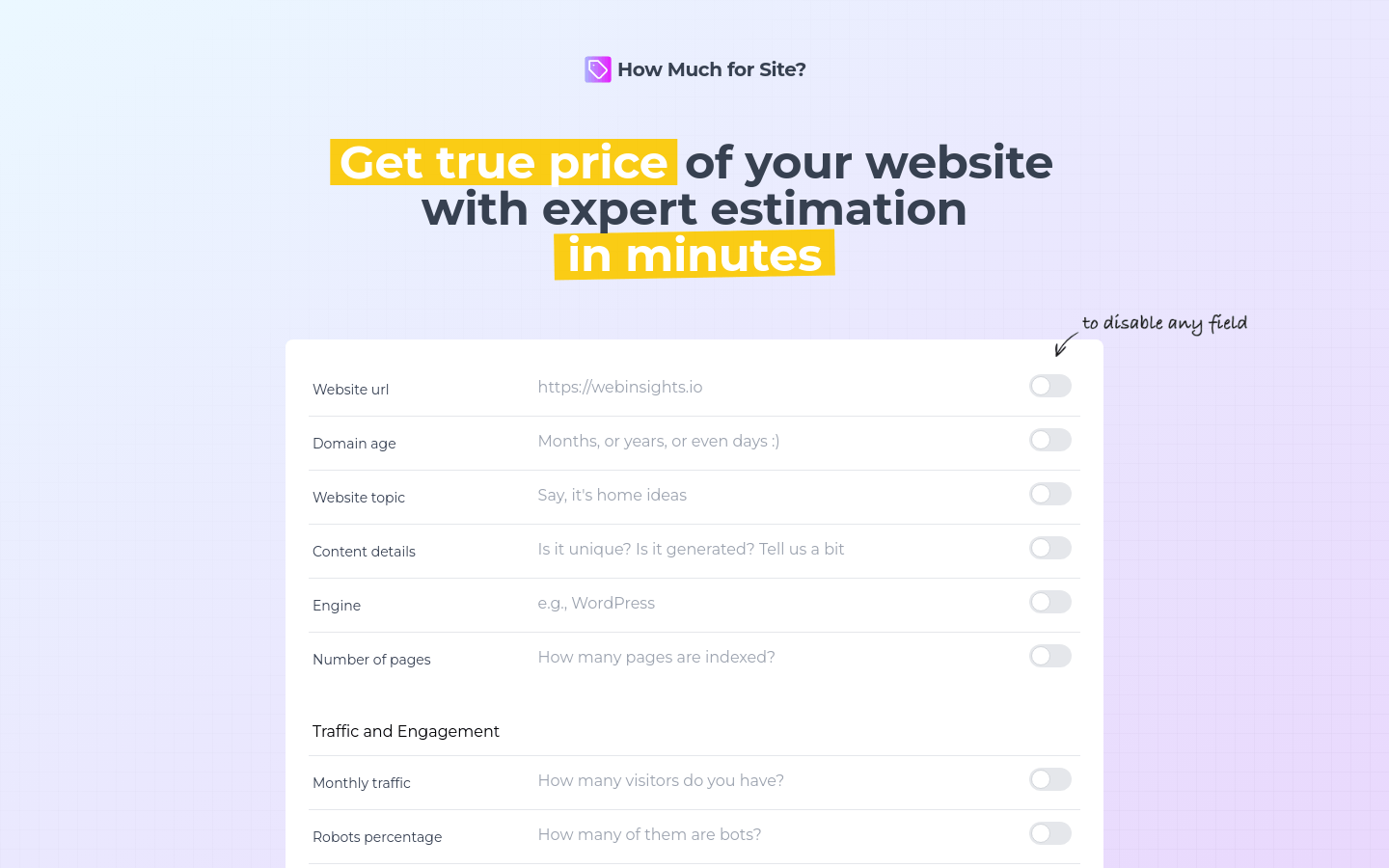 How Much For Site?