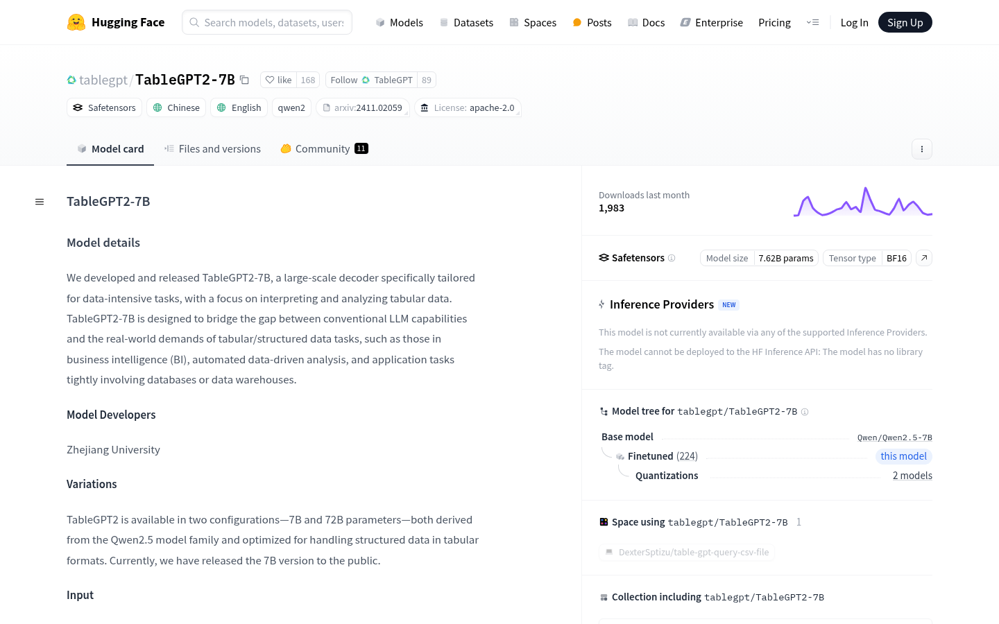 Tablegpt2 7B