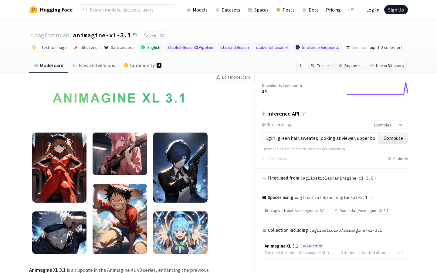Animagine XL 3.1