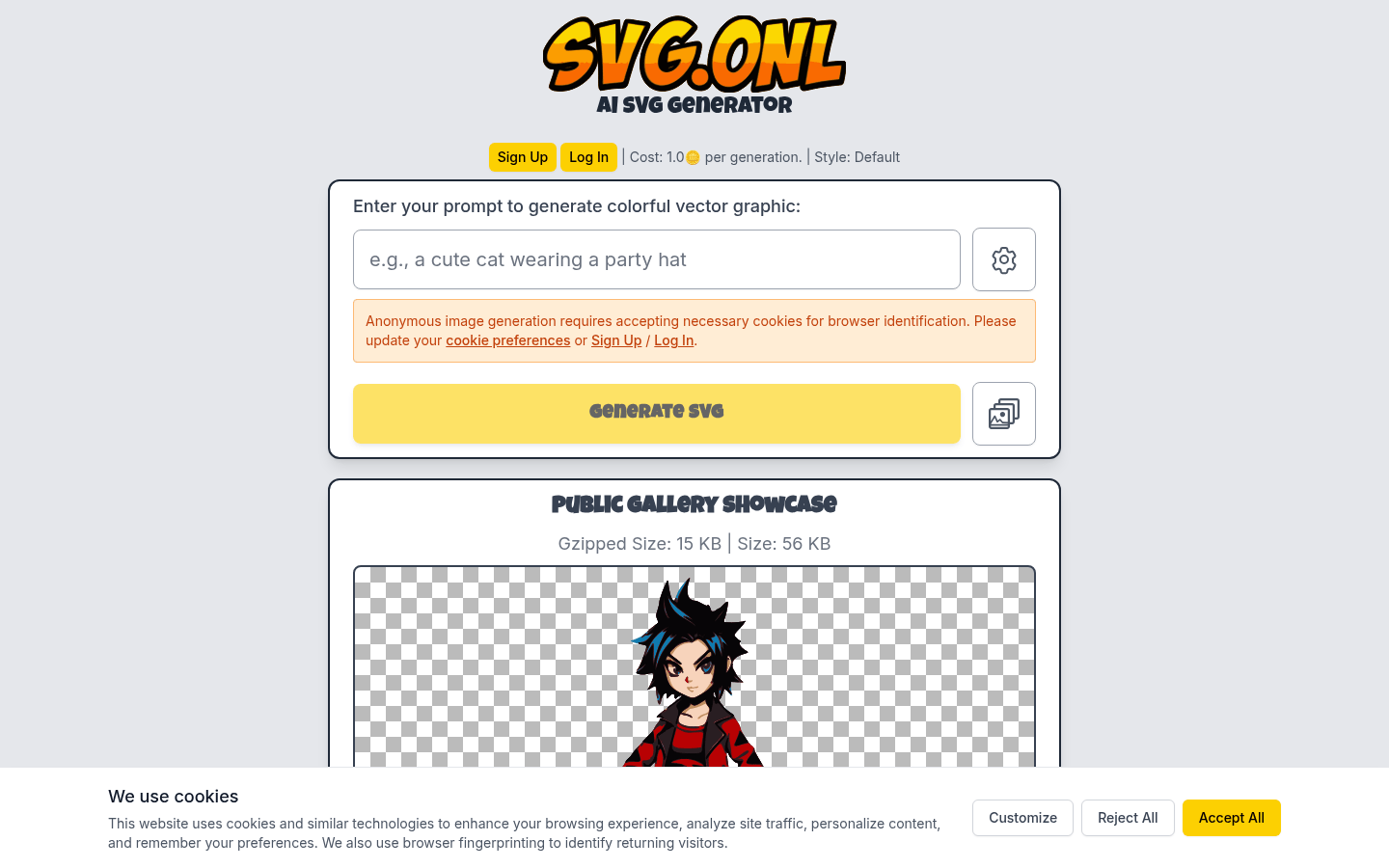 AI SVG Generator | Text To SVG | Svg.onl