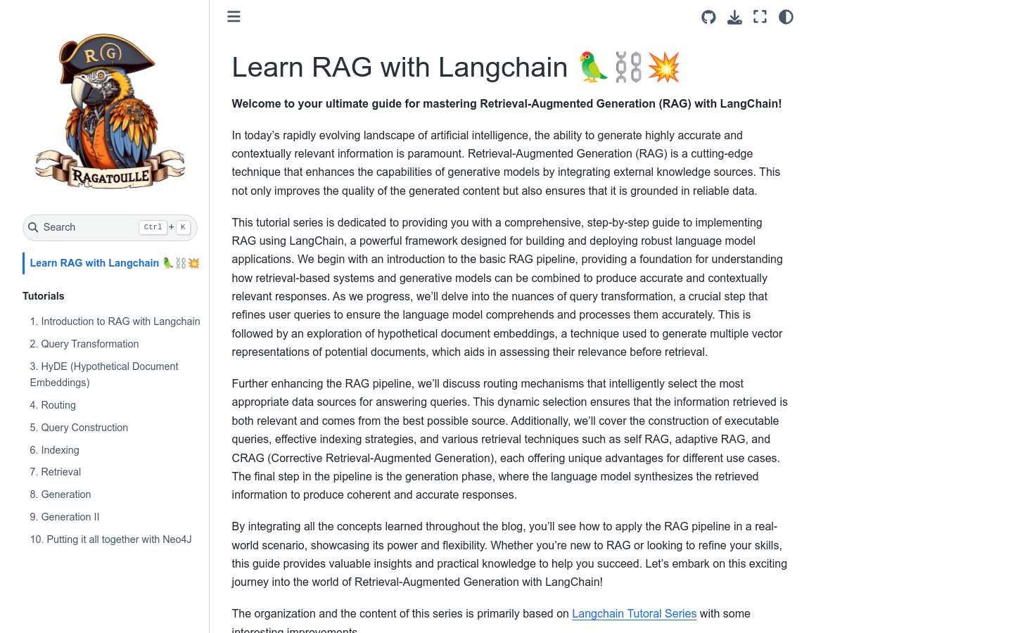 Learn RAG With Langchain
