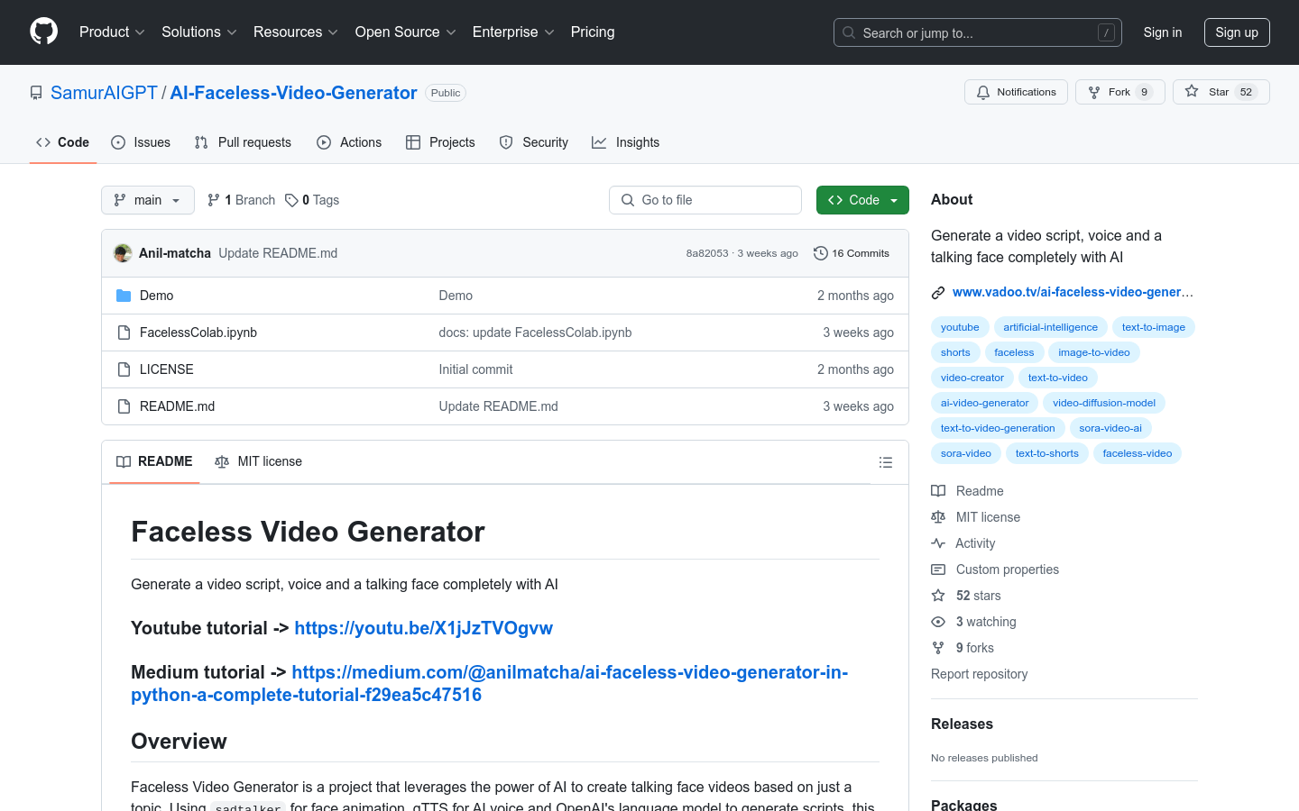 AI Faceless Video Generator