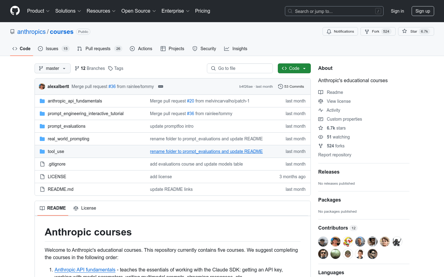 Anthropic's Educational Courses