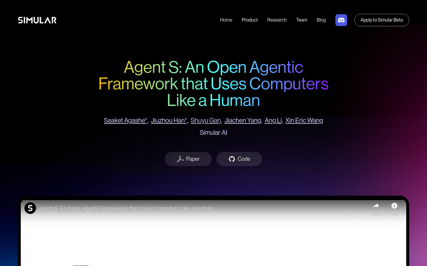 Agent S