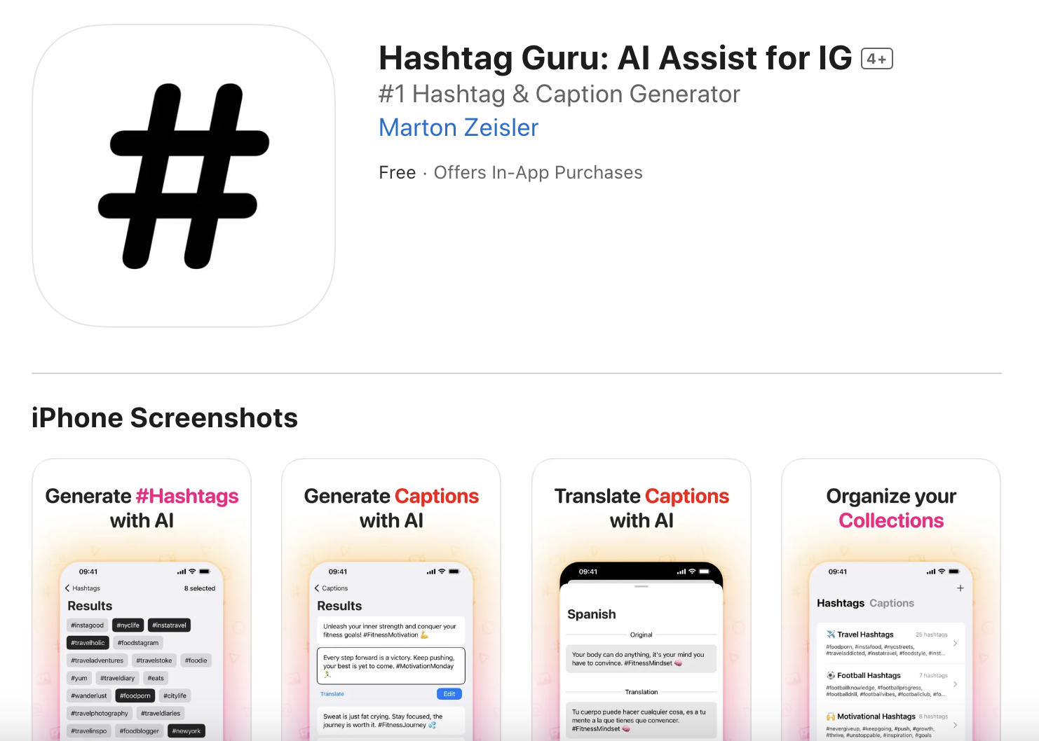 Hashtag Guru: AI Assist For IG