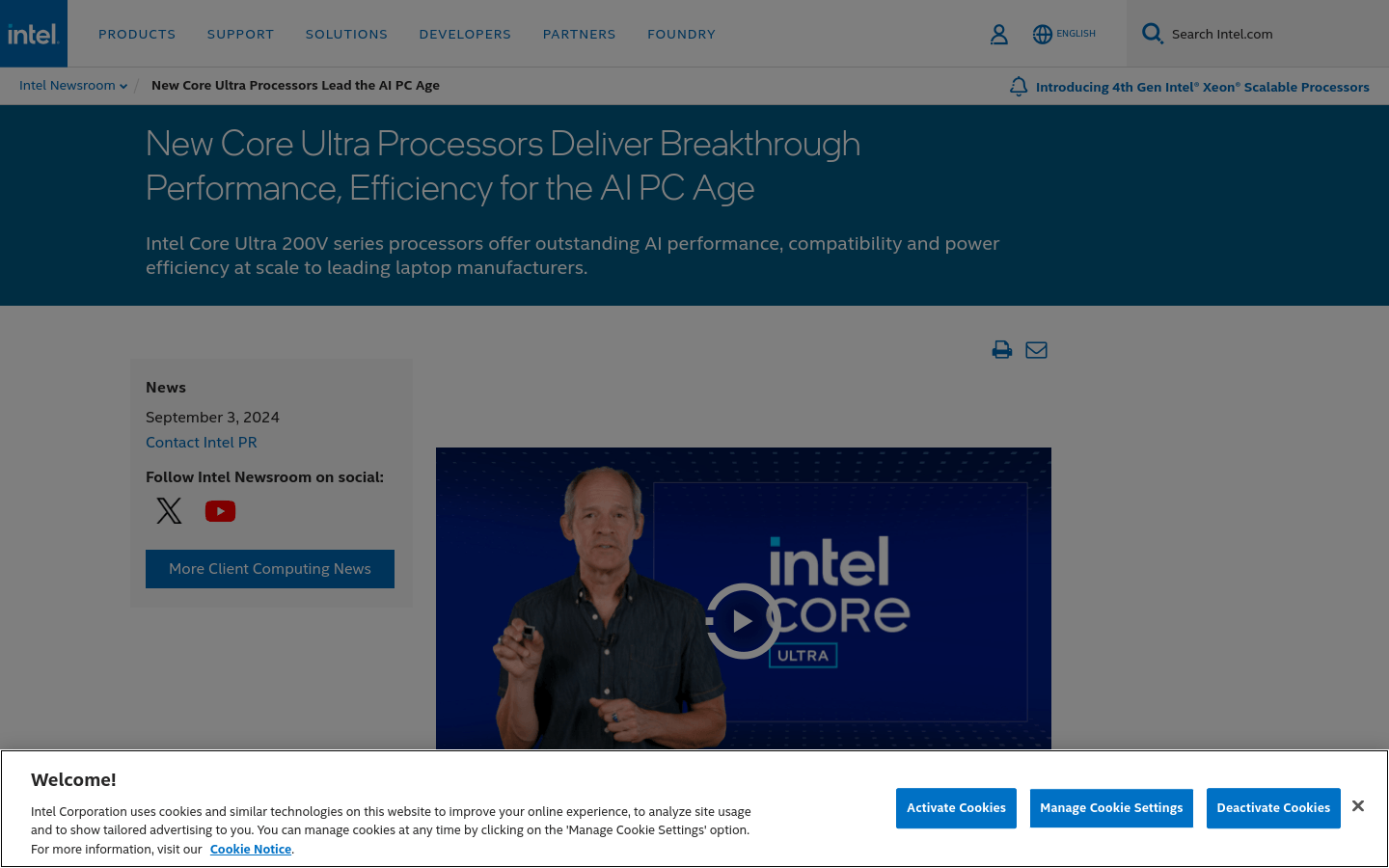 Intel® Core™ Ultra 200V 系列处理器