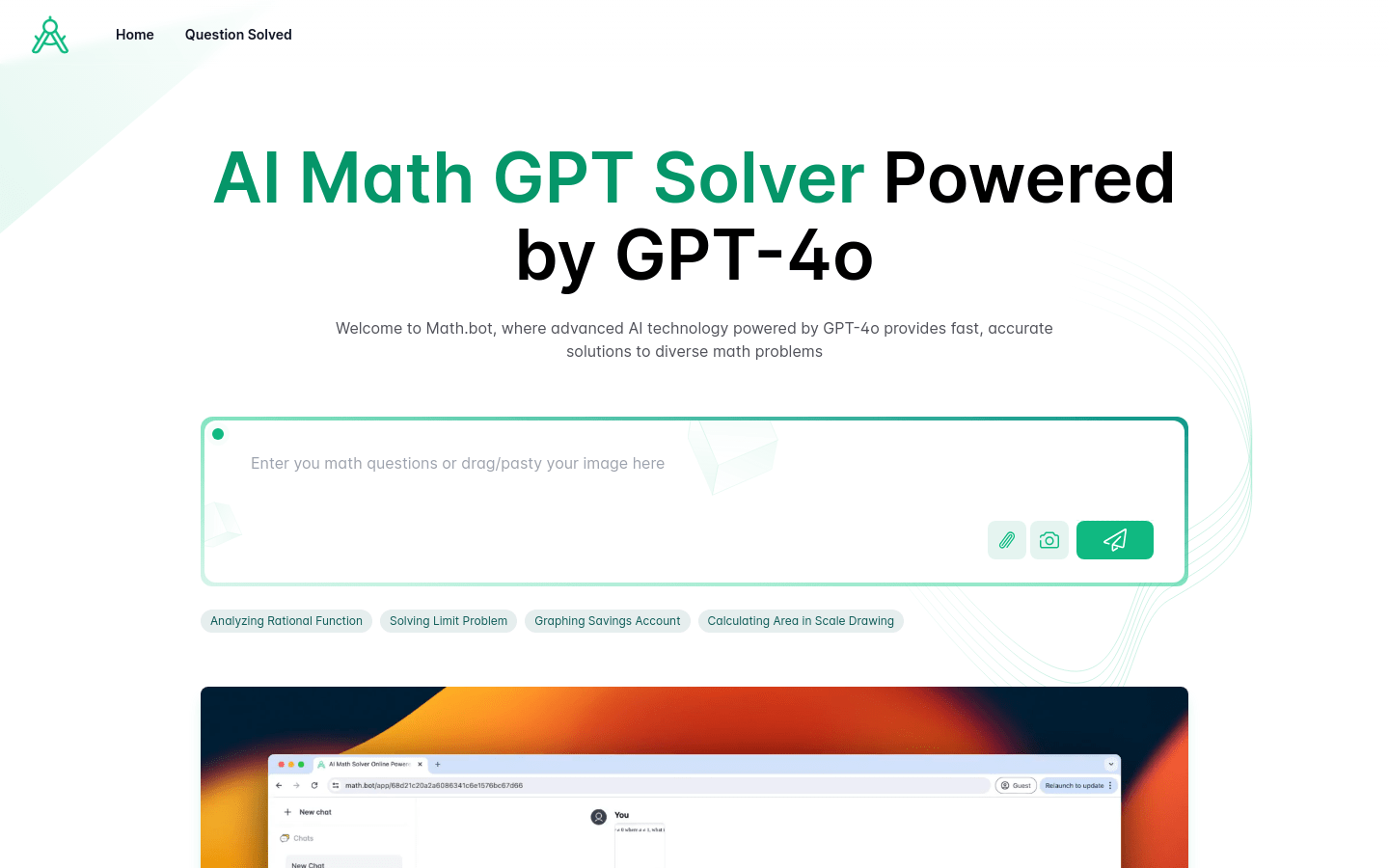 AI Math GPT Solver Powered By GPT 4o