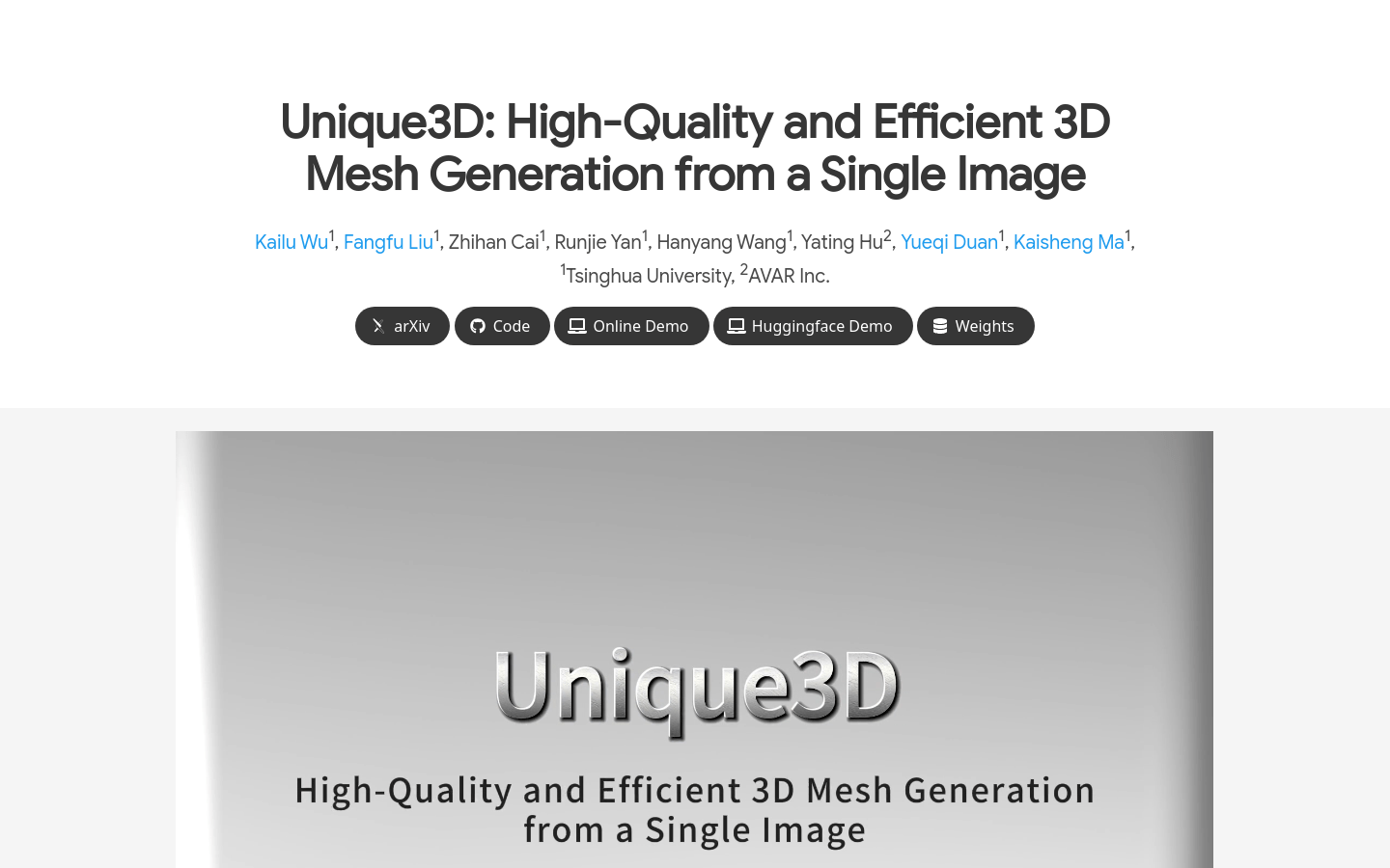 Unique3d