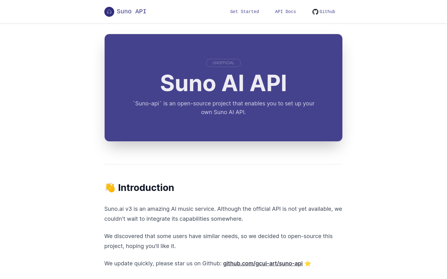 Sunoai API