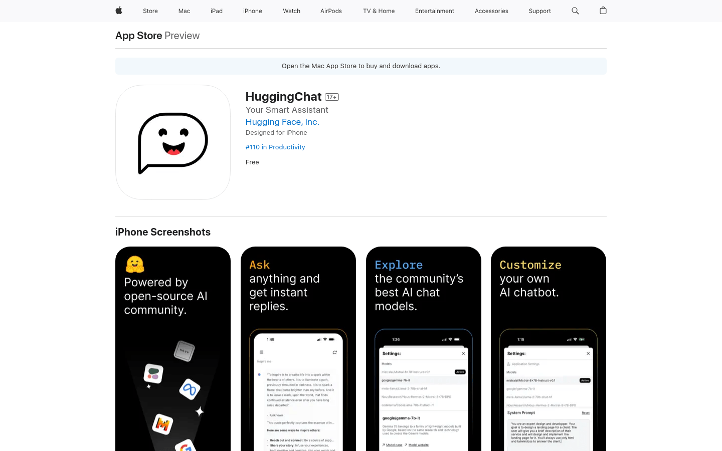 Huggingchat App