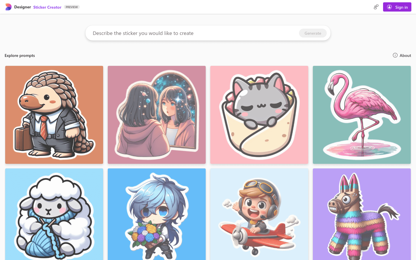 Microsoft Designer Sticker Creator