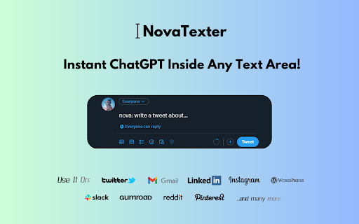 Novatexter   Chat GPT Chrome Extension