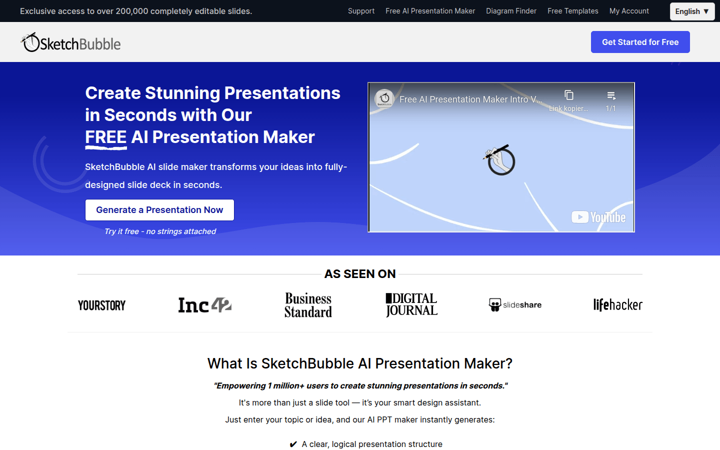 Sketchbubble AI Presentation Maker