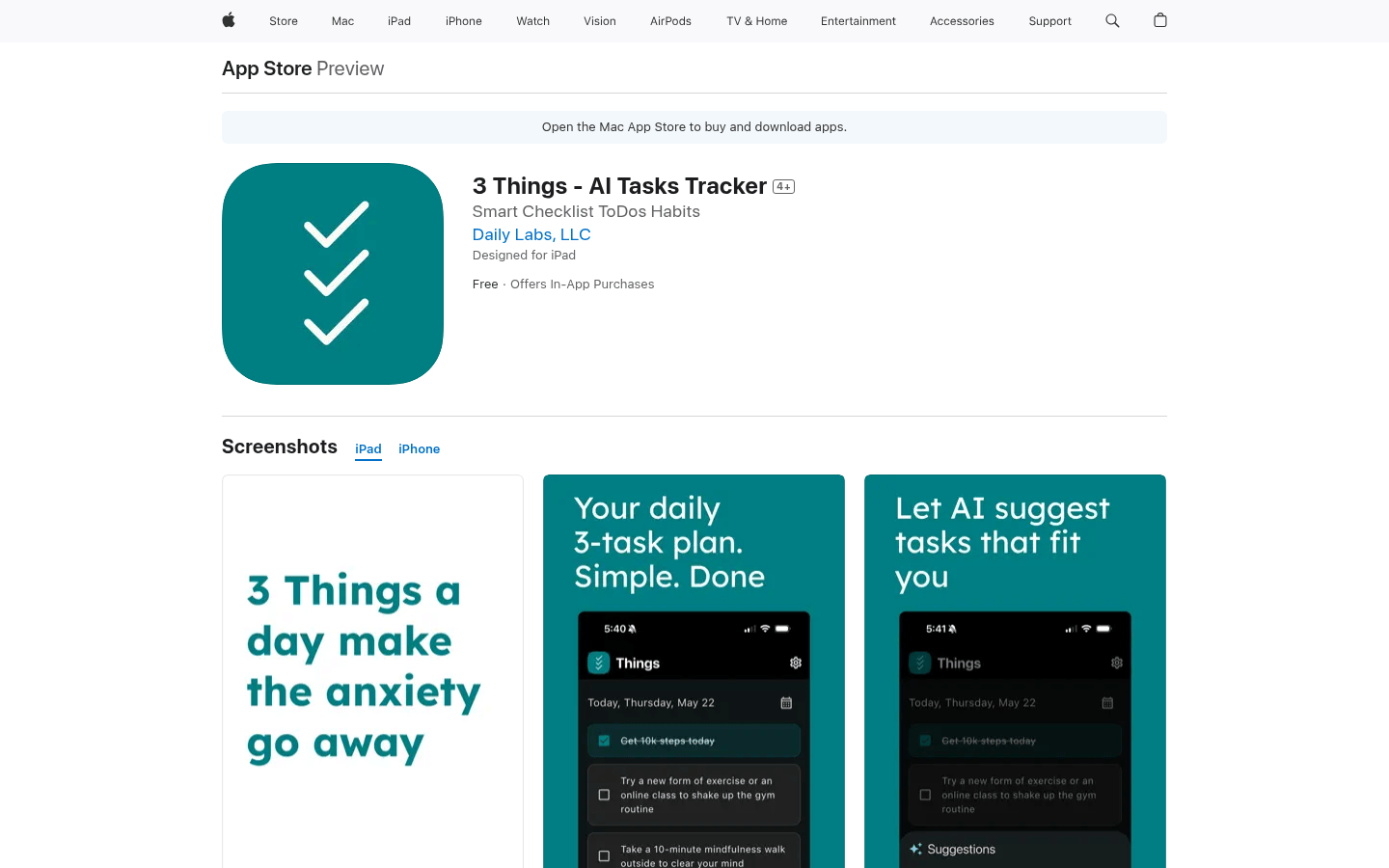 3 Things AI Tasks Tracker