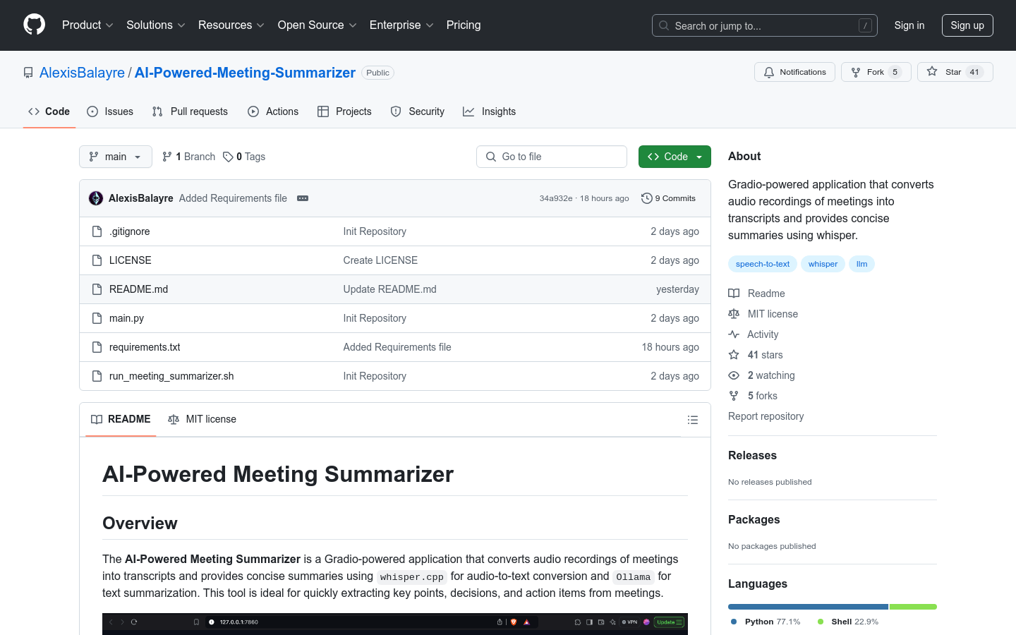 AI Powered Meeting Summarizer