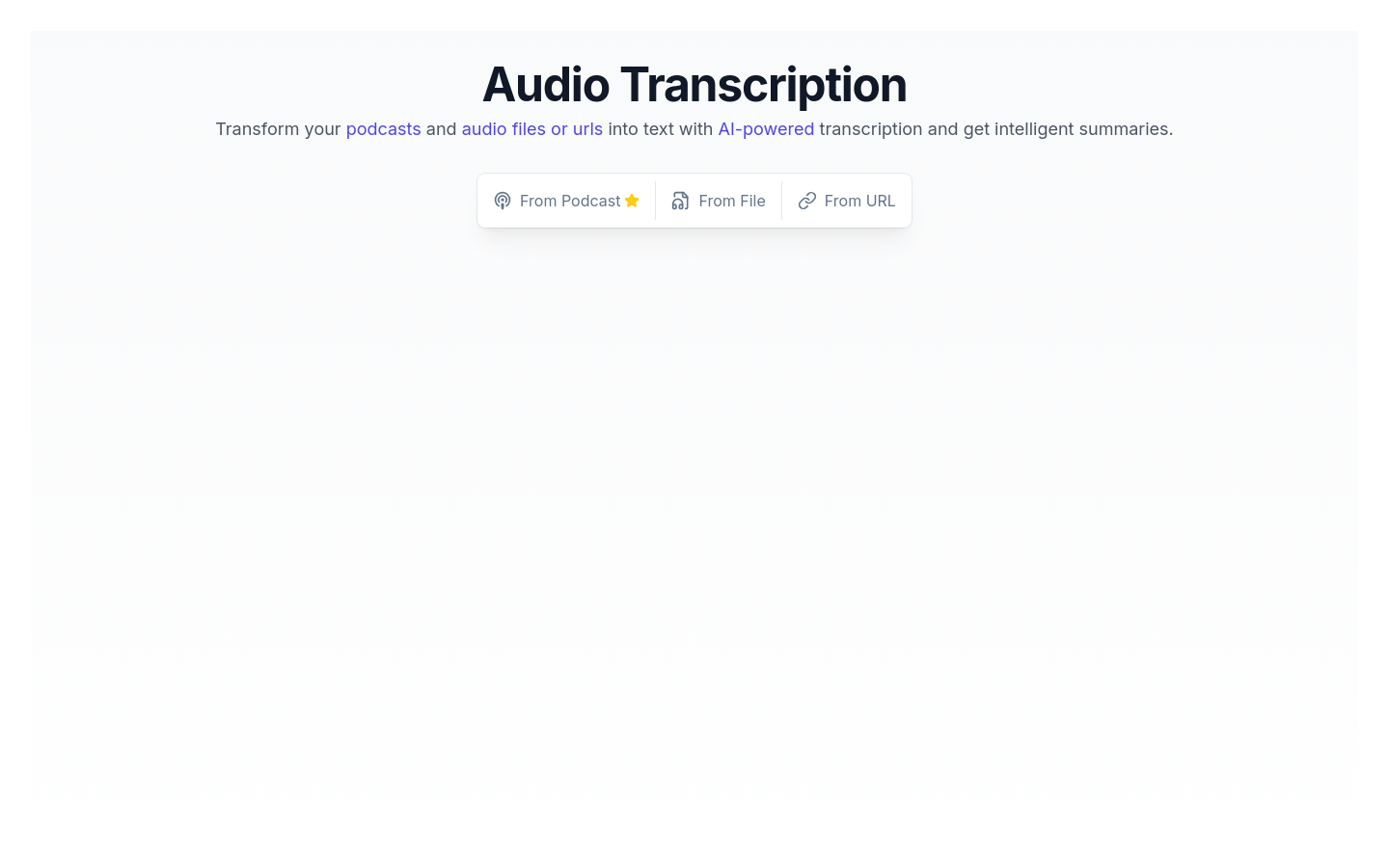 Audio Transcription