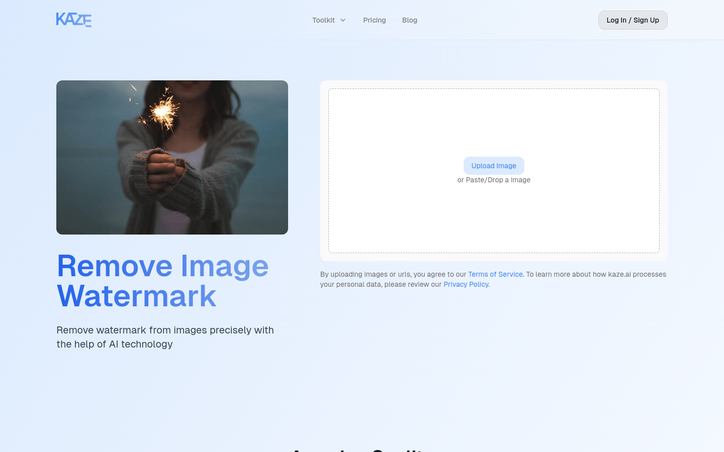 Kaze.ai Remove Image Watermark