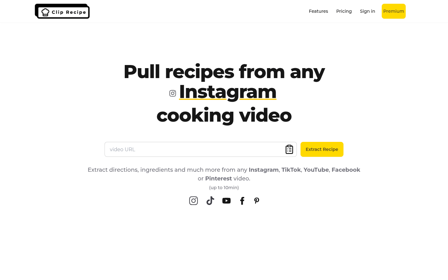 Clip Recipe
