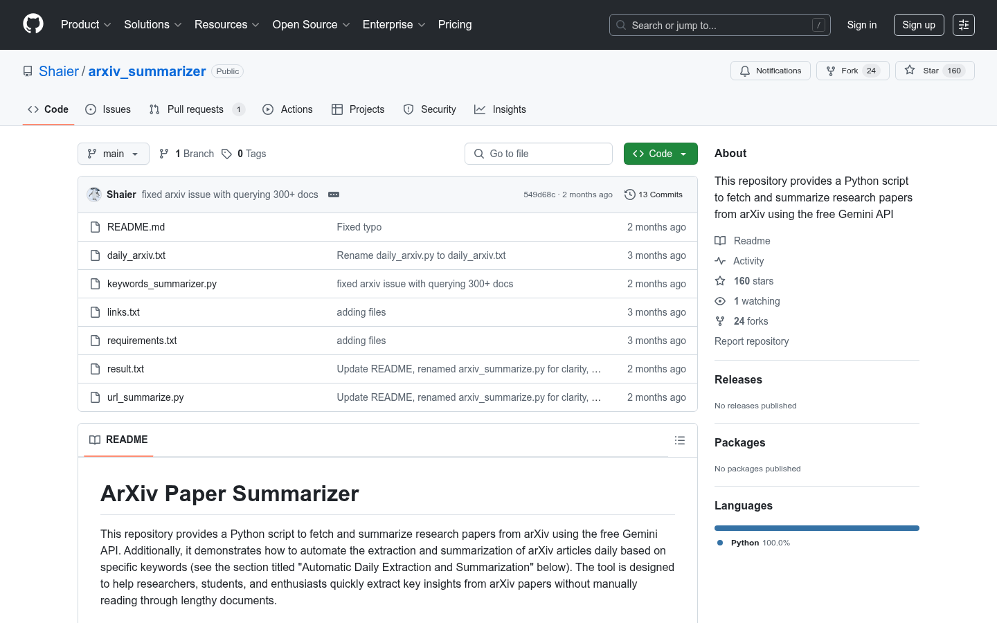 Arxiv Summarizer