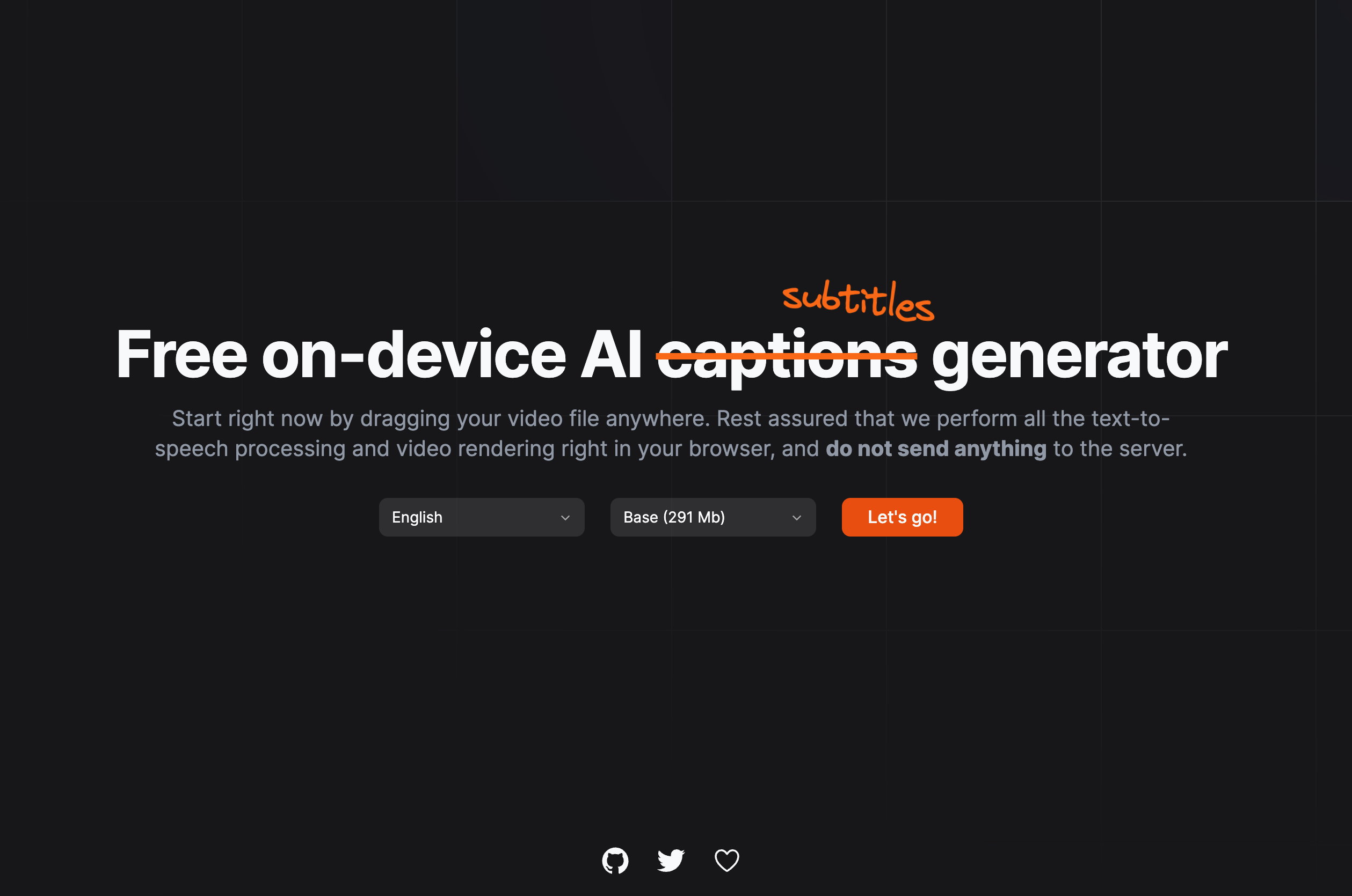 Free On Device AI Captions Or Subtitles Generator