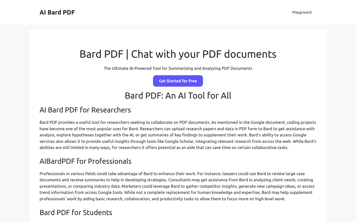 Bard PDF