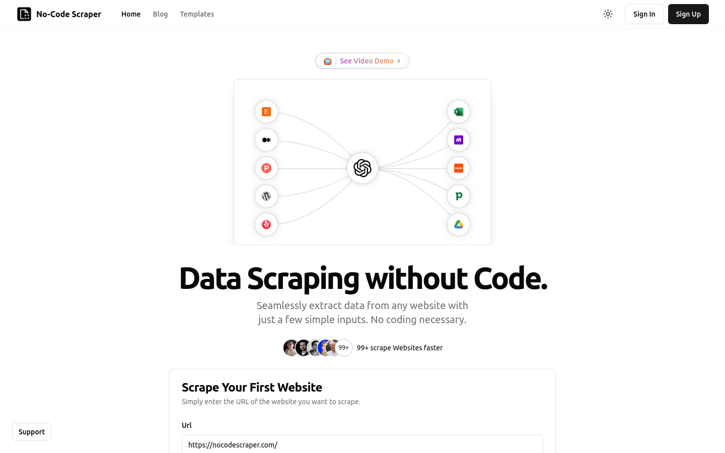 No Code Scraper