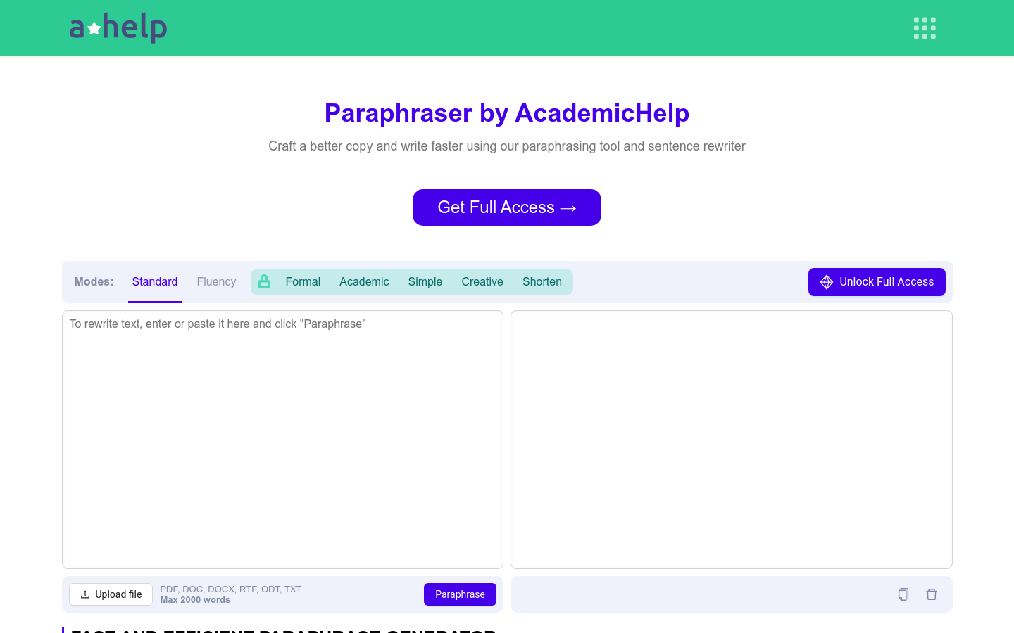 Academichelp Paraphraser