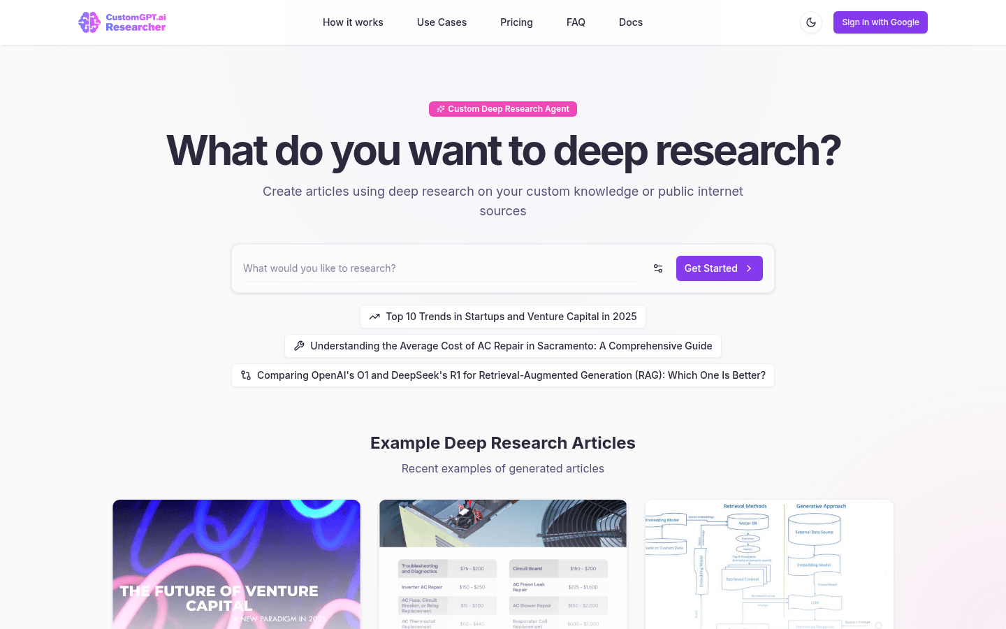 Customgpt.ai Researcher